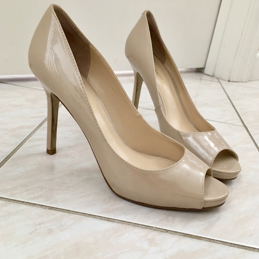 Enzo Angiolini Maiven Nude Peep Toe Pumps